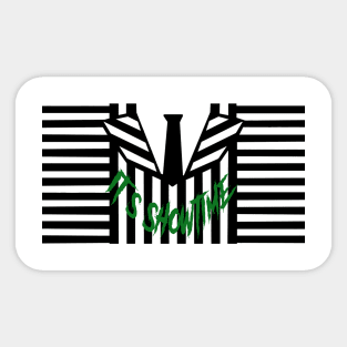 Beetlejuice Suit Facemask Sticker